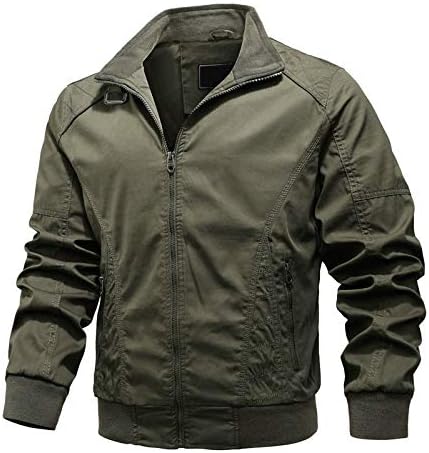 Adssdq Mens Fall Coat, модерни палта со долги ракави мажи зима исечени голф памук цврста палто лаптоп вградена топло