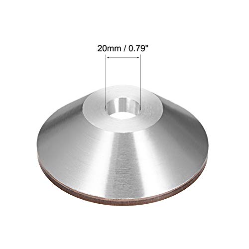 UXCELL 4-инчен разгорен чаша со дијаманти за мелење тркала смола врзано абразивно тркало за карбид метал 180 решетки 75%