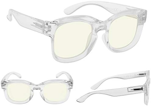 Gr8sight 4-пакувања со преголеми очила за читање сина светлина блокирајќи ги читателите за жени