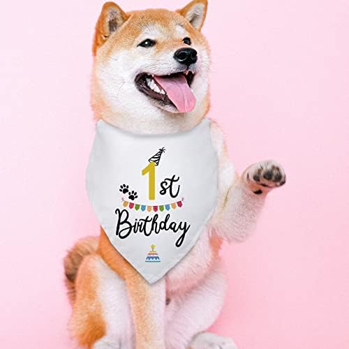 Куче роденден бандана куче роденденска забава материјал миленичиња кучиња lубител подароци среќен роденден куче триаголник шамија за домашно