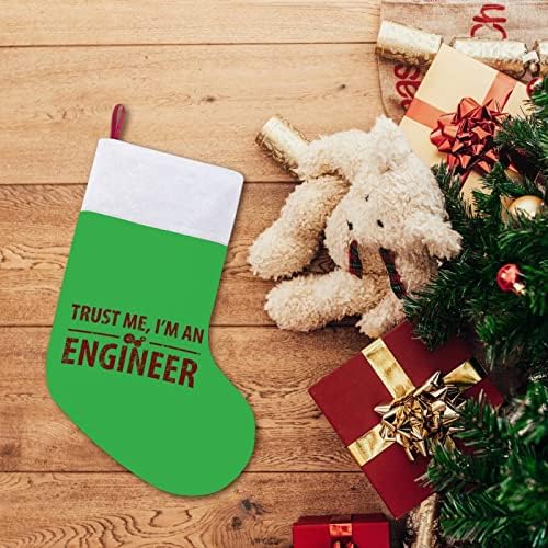 Верувај ми, јас сум инженер персонализиран Божиќно порибување Божиќно камин семејна забава што виси украси
