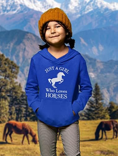 Само девојка која сака коњи худи коњ lубител подароци девојки деца дуксери
