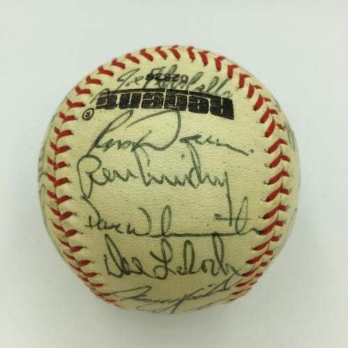 Прекрасен тим од 1981 година во Newујорк Јанкис Американска лига потпиша Бејзбол ЈСА - автограмирани бејзбол