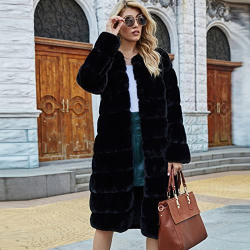 Женски палта Зимски кадифен јакни со долг ракав, плус големина, обични топли меки палта руно, надворешна облека, топло
