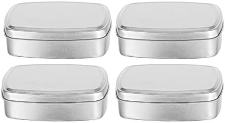 Алипис 4pcsboxes држач зачини алуминиумски козметика празни бонбони мали контејнери за мелем сапун за складирање на сапуни за
