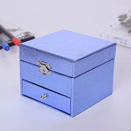 Ylyajy Blue Paper Music Box сина рачно изработена накит кутија плоштад подарок креативен предлог роденденски подарок Божиќ