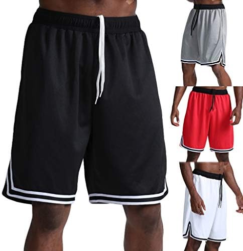 Niuqi Mens Junior Active Active Athertic Mesh Shorts за вежбање во кошаркарски вежби за вежбање џогери со џебови за влечење