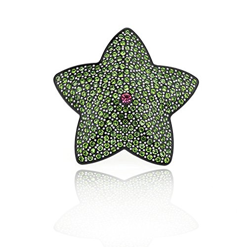 Накит За Коса Со Двоен Акцент Зелена Симулирана Кристално Розова Централна Кристална Ѕвезда Шноли За Коса,