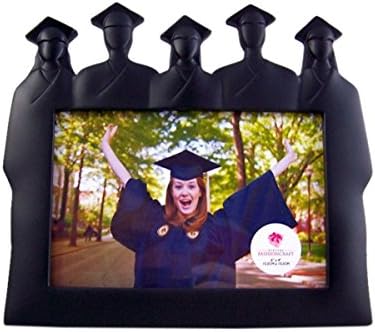 Рамка за дипломирање на црна силуета смола, подарок за дипломиран, 4 x 6 инчи