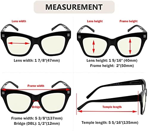 Очила Заштедете 10% на 4 Квадратни Читачи На Компјутери И Големи Очила за Читање На Филтри за Сина Светлина +1.00