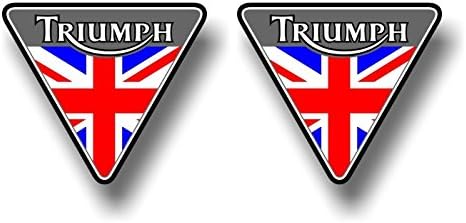 2 моторцикл британско знаме 9 триаголник винил декорации Бонневил налепници 8 x 9 )