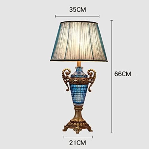 Lyе ретро европски стил табела за ламба стакло смола Декоративна ламба ламба за кревет декоративно осветлување табела за ламба