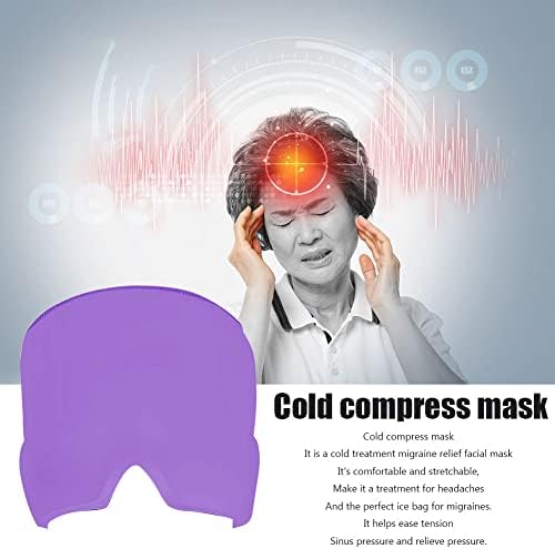 Олеснување за олеснување на мигрена, форма на гел гел мраз главоболка, ладна терапија маска за олеснување на мигрена, удобна и маска