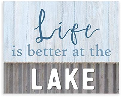 Lifeивотот е подобар на знакот на wallидот во стилот на езерото Вуд 12х15
