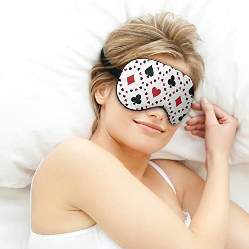 Покер шема Смешна спиење маска за очи мек заслепено око со прилагодлива лента за ноќни очила за мажи за жени