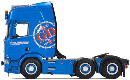 WSI за Scania R Highline CR20H 6x2 Twinsteer Space Cab G. van dusburg 1/50 diecast камион претходно изграден модел