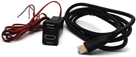 Motong Car USB порта за приклучок со HDMI за Adapter за напојување на Toyota Car USB приклучок за мобилен телефон 14/13/11/11/8/7/6/5, таблет,