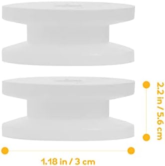 Вилтс 100 парчиња 9,3 мм бело пластично тркало од макара Микро мини менувач на моторни тркала за 2мм вратило DIY модел Играчка надворешна диа.9.3мм