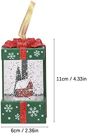 Божиќен снег со музичка батерија со осветлување ротирачки блиц вода Божиќ домашен декор Снежен човек 5мл торта за торта