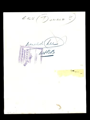 Дон Ли потпиша 1957 година 8x10 Детроит Тигерс Оригинална жица Фото Автограм