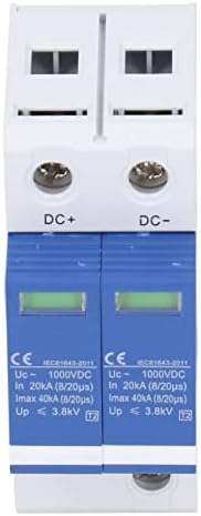 Уред за заштита на пренапони, пламен ретардант 1000V DC Дизајн на модул за брз одговор 2P заштитеник Помалку струја на истекување