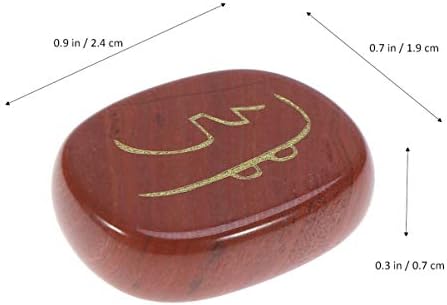 Doitool црвен asаспер чакра гемстон кристал камења џебни камења за масажа на реики темноцрвена стил3