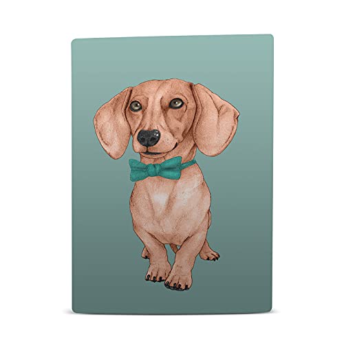 Дизајн на главни случаи официјално лиценциран Barruf Dachshund, Wiener Art Mix Matte Matte Vinyl Faceplate Gaming Gaming Chage Coss Cover Coveptable со Sony PlayStation 5 PS5 Digital Edition Console