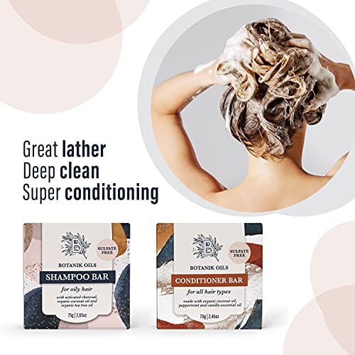 Цврст шампон и балсам, поставена за мрсна коса - Чувајте го маслото во контрола и подобрување на поздравите нишки на природниот