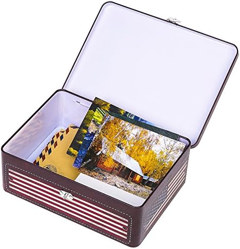 Мигифт Декоративна Кутија За Складирање, Ретро Стил Американско Знаме Лимена Метална Кутија За Спомен Со Капак и Катанец