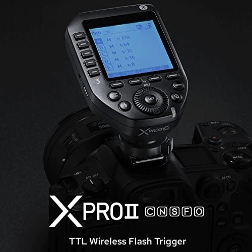 Годокс XproII-NTL 2.4 G Безжична Синхронизација Со Голема Брзина 1/8000s, 11 Прилагодливи Функции, 5 Копче За Група, 4 Копчиња За Функции Нудат Удобна Манипулација За Камерата Н