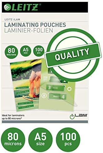 Сјајни ламинирани торбички за ламинација на Лајт Илам А5, 80 микрони, пакет од 100
