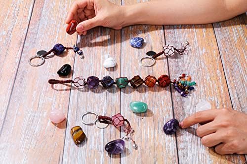 Јовиви 10 разновидни патеки и кристали Масовни, природни полирани неправилни скапоцени камења и кристали за Вика Реики Чакра заздравувајќи