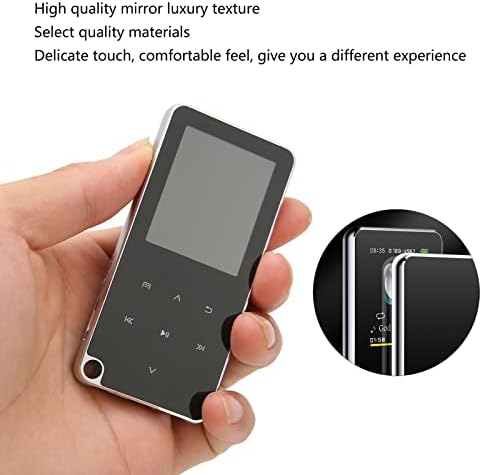 Музички плеер Bluetooth 4.0, џеб дигитален музички плеер, мини гласовен активиран рекордер со 1,8 инчен LCD екран во боја, MP3 / MP4 плеер за спортско одење, вклучени слушалки