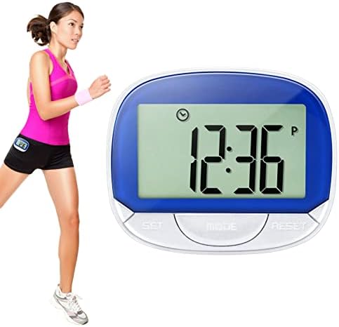 Чекори на педометари на трих, мултифункционални преносни спортски педометри на чекори на калории на калории на калории контра фитнес тракер на време