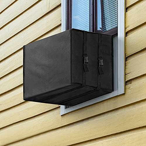 Покрив за климатик на прозорецот Отворено, надворешни единици за наизменична струја ги покриваат насловните страни на единицата