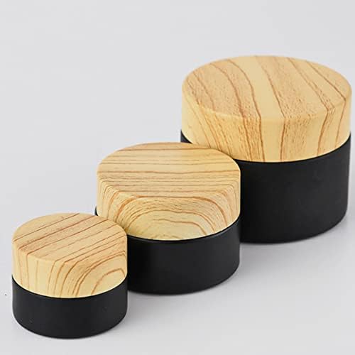 FOMIYES 4pcs Cosmetic Bottle Travel Lotion Skincare Containers Frosted Lipstick Cosmetic Jars with Wooden Lids Cosmetic Containers Sample Bottles