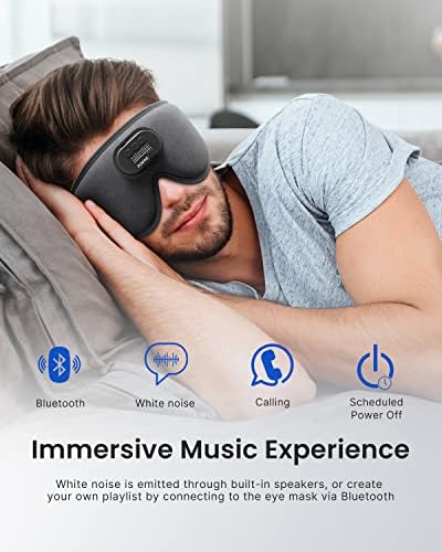 Ренфо за спиење маска со слушалки и масажер за очи со топлина