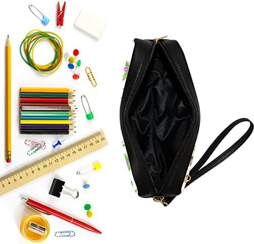 Colourlife Pencil Case Tagks мрзливост во џунгла кожа патент торбичка торба шминка козметичка торба држач за моливи за возрасни момчиња девојчиња