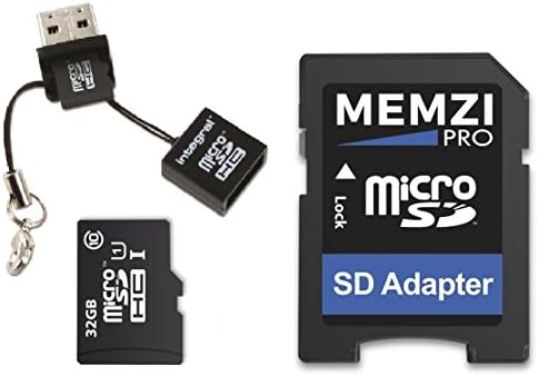 MEMZI PRO 32gb Класа 10 90MB / s Микро Sdhc Мемориска Картичка Со SD Адаптер и Микро USB Читач ЗА HTC U Серија Мобилни Телефони