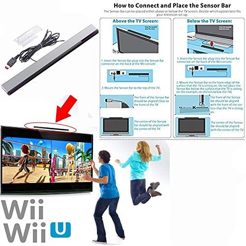 TFSEVEN 2PCS за полнење Wii U GamePad 3000mAh Замена на батерија + AC адаптер за напојување на wallидови за напојување + жичен инфрацрвен