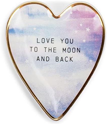 ДЕМДАКО Месечината и Назад Сина 4 х 3.5 Керамичка Каменина Уметност Срце Ситница Јадење
