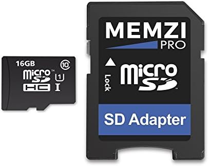 MEMZI PRO 16gb Класа 10 90MB / s Микро Sdhc Мемориска Картичка Со SD Адаптер ЗА LG G5 Или G6 Мобилни Телефони