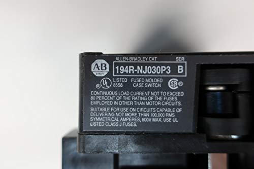 Ален Бредли 194R-NJ030P3 Fusible Исклучување на прекинувачот 3p 30A 600V-AC Ser B