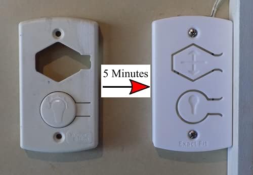 Точно вклопување бела плоча за покривање на две копчиња - одговара на wallидната станица на вратата од гаражата Вејн Далтон 309961 и 3976