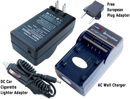 Itekiro AC Wall DC Car Battery Chit Chit за Panasonic DMC-LC5 + Itekiro 10-во-1 USB кабел за полнење