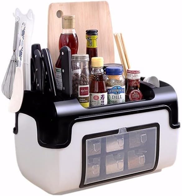 Кујна за домаќинства кујна со повеќе функции за складирање комбинација пластично складирање шише за зачини за зачини за ножеви за ножеви за ножеви