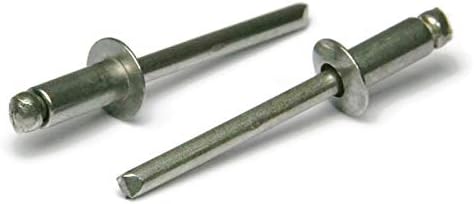Не'рѓосувачки челик поп-ривети 1/8 дијаметар 4 слепи навртки 4-4, 1/8 x 1/4 зафат на QTY 100