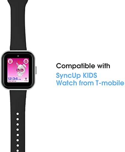 BlackPro 2 пакет компатибилен со Syncup Kids Watch Watch Watch замена, 20мм водоотпорен силиконски часовник за часовници за синхронизација