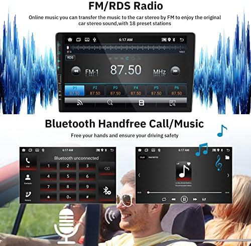 Андроид 11 Автомобил Стерео Со Безжичен Apple Carplay 9 Инчен Екран НА Допир 2G+32G Android Auto Din Автомобил Радио Поддршка Bluetooth GPS Навигација WiFi FM/RDS Радио USB HIFI Mic + Ahd Резервна Каме?