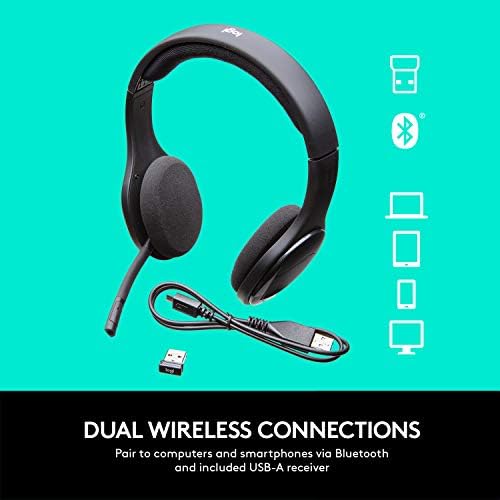Logitech H800 Bluetooth Безжични Слушалки Со Микрофон ЗА КОМПЈУТЕР, Таблети И Паметни Телефони, Црна